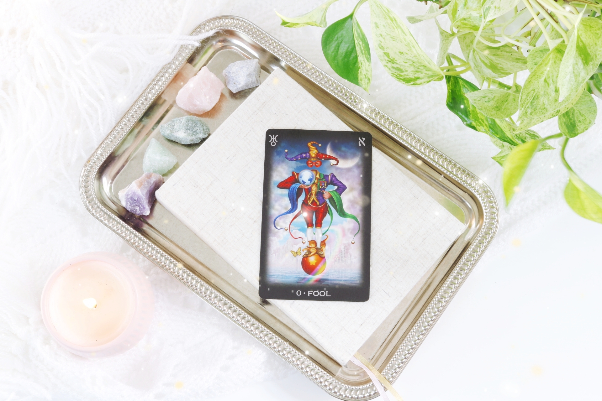 The Fool tarot card meaning: Beginnings, optimism, possibilities, ignorance, naivety, risk-taking.