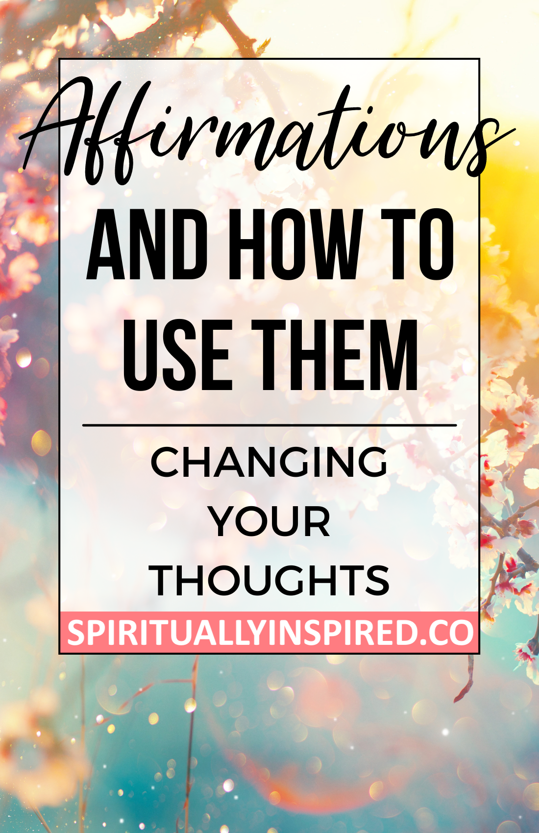 Affirmations are phrases spoken aloud, or within your head, over and over again. Positive affirmations specifically are phrases we deliberately choose to repeat so we can transform our mindset. 