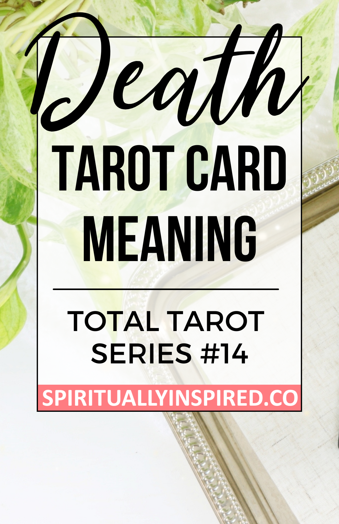 The Death tarot card almost never symbolizes actual death. It represents change, cycles, and rebirth. Initially, death seems scary, but ultimately it’s a beautiful thing that makes us feel more alive!