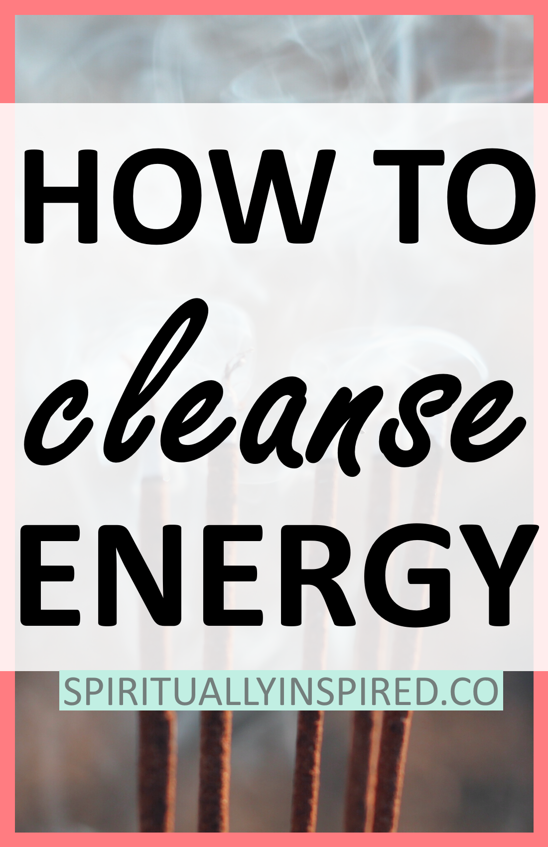 Cleansing energy is the act of removing negative energy and replacing it with positive energy. Energy is highly influential AND is easily influenced.
