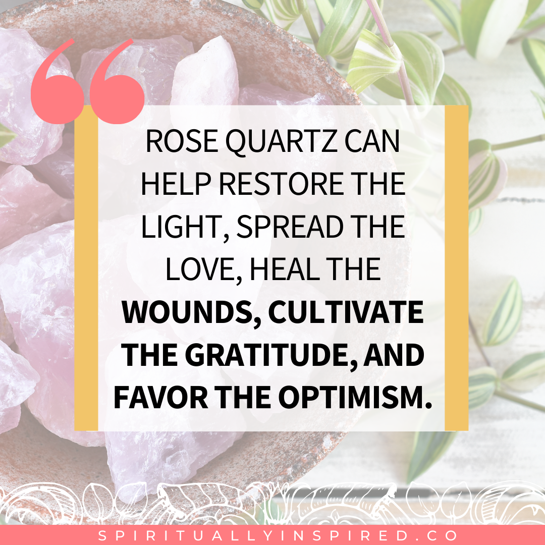 Rose quartz is the ultimate stone of love, harmony, acceptance, peace, and emotional intelligence. Learn how to use rose quartz for crystal healing in this blog post!