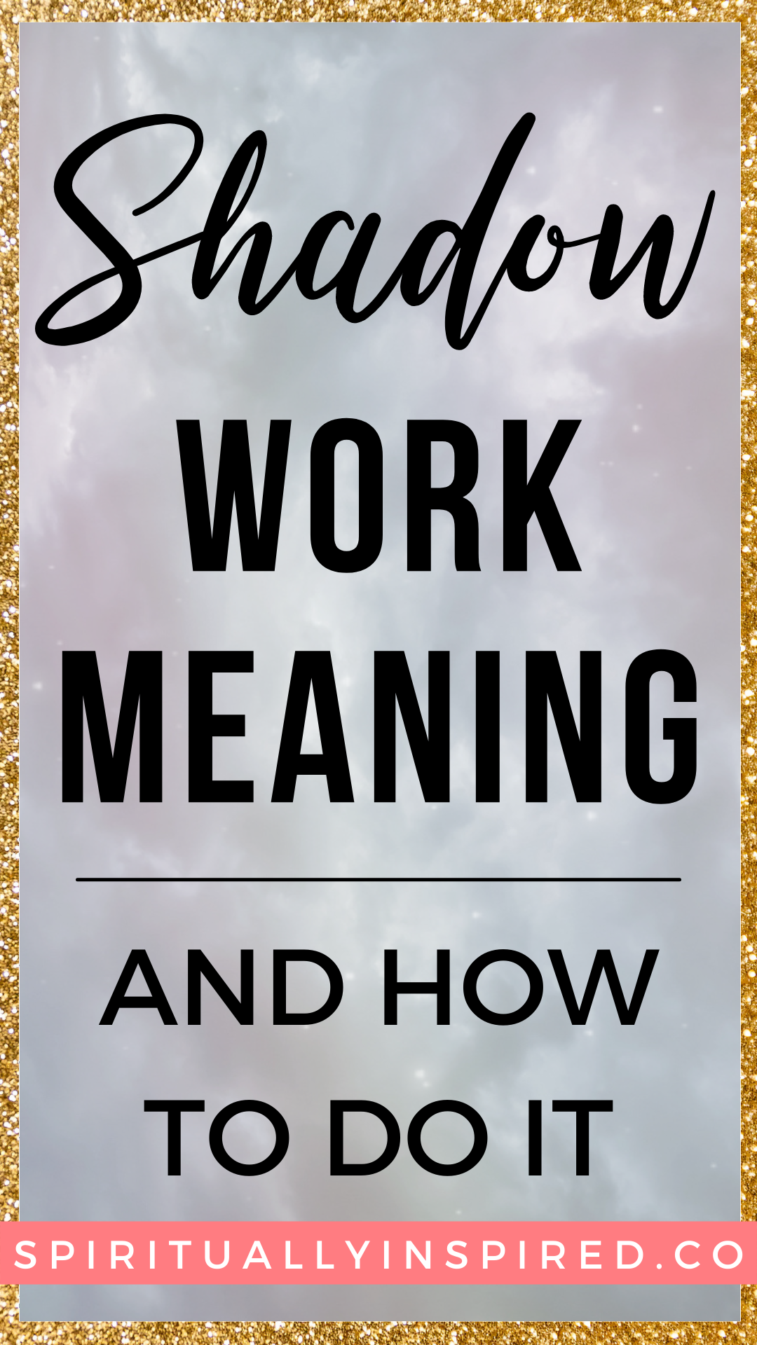 Shadow work is see what the unconscious is composed of and learning how to work with the shadow to allow it to seep up to the conscious mind.
